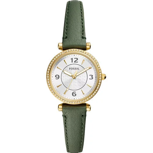 stylish women’s watches with bold color options for every look-Fossil Carlie Silver Dial Women 28mm