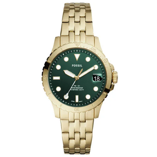 smartwatches with remote camera control for photographers-Fossil FB-01 Green Dial Women