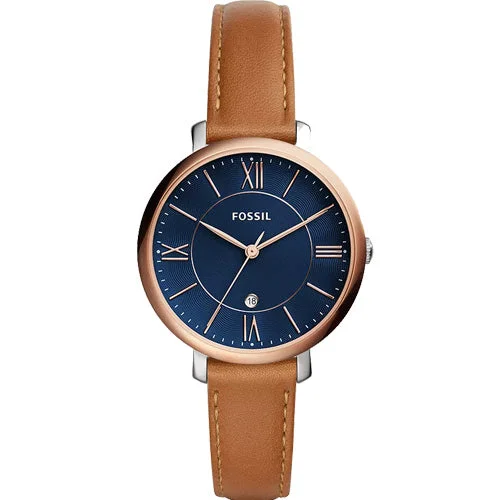 watches for men with waterproof function and shock resistance-Fossil Jacqueline Blue Dial Women