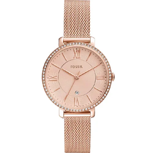 waterproof watches for men with deep-sea ratings for divers-Fossil Jacqueline Rose Gold Dial Women