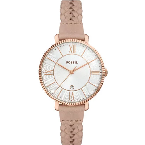 watches with leather straps for casual or formal outfits-Fossil Jacqueline Silver Dial Women 36mm