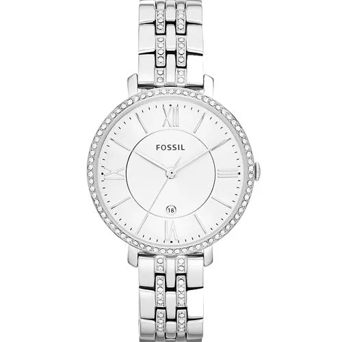 classic wristwatches for men with chronograph feature-Fossil Jacqueline Silver Dial Women