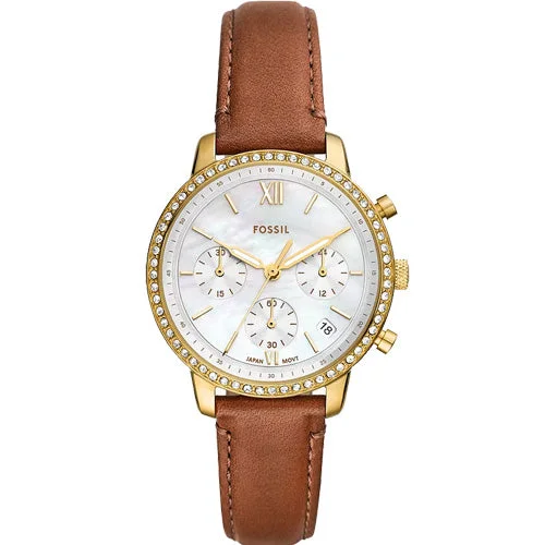 men’s watches with large face and bold design for fashion lovers-Fossil Neutra White Mother-Of-Pearl Dial Women 36mm