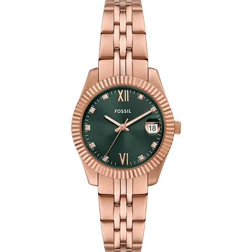 smartwatches with advanced workout tracking for fitness enthusiasts-Fossil Scarlette Green Dial Women 32mm ES5369