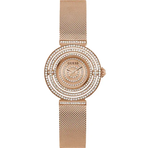 classic watches with mechanical movement for traditional collectors-Guess Dream Rose Gold Dial Women 32mm GW0550L3