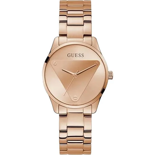 fitness watches with GPS tracking for cycling and hiking-Guess Emblem Rose Gold Dial Women 36mm GW0485L2