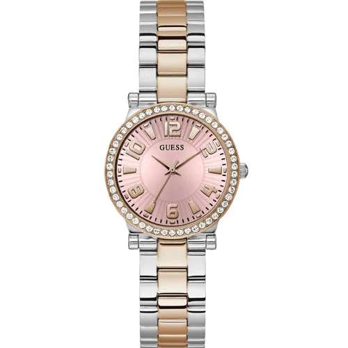 watches for men with chronograph function and date display-Guess Fawn Pink Dial Women 32mm GW0686L4