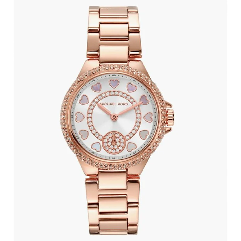 durable outdoor watches with altimeter and barometer-Michael Kors Camille White Dial Women 33mm