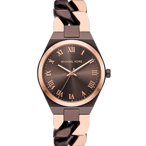 hybrid smartwatches with fitness features and classic designs-Michael Kors Lennox Brown Dial Women 37mm MK7501