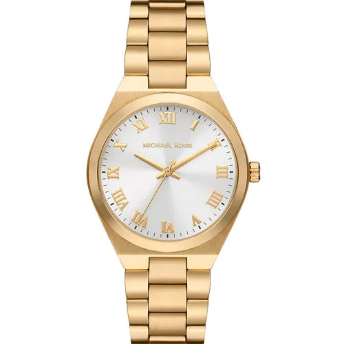 sports watches with built-in pedometer and calorie counter-Michael Kors Lennox White Dial Women 37mm MK7391