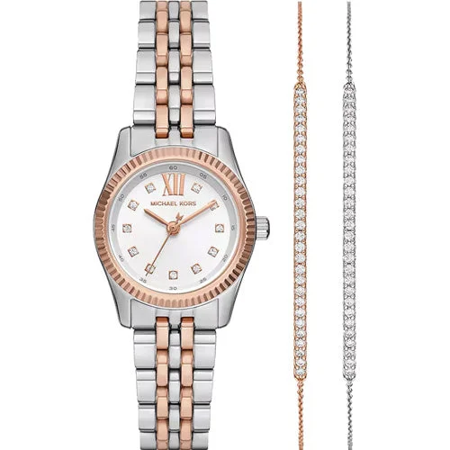 women’s luxury watches with stainless steel band-Michael Kors Lexington White Dial Women 26mm