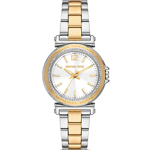 hybrid watches with heart rate tracking and classic analog face-Michael Kors Mini Maren White Dial Women 33mm MK7492