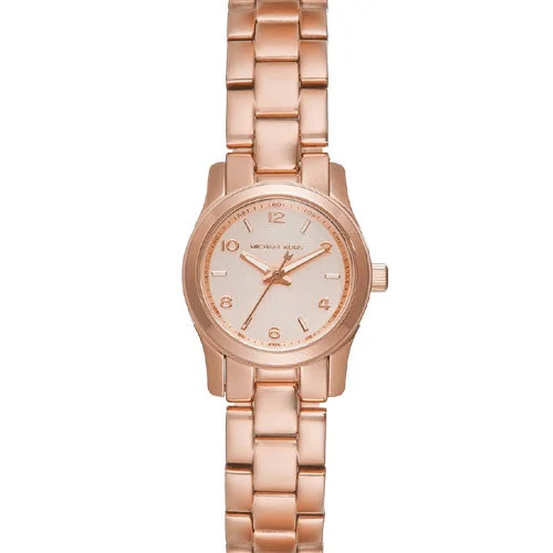 watches for women with multi-functional dials and easy-to-read faces-Michael Kors Runway Rose Gold Dial Women 26mm MK7458