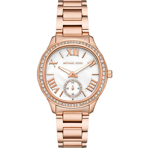 hybrid fitness watches for men with traditional design-Michael Kors Sage White Dial Women 38mm