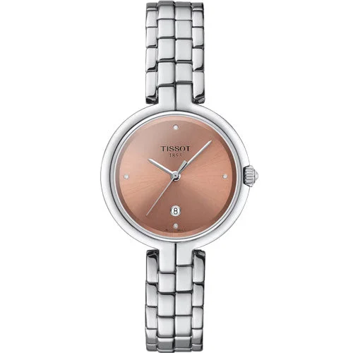 affordable smartwatches for seniors with large screens-Tissot T-Lady Pink Dial Women 30mm