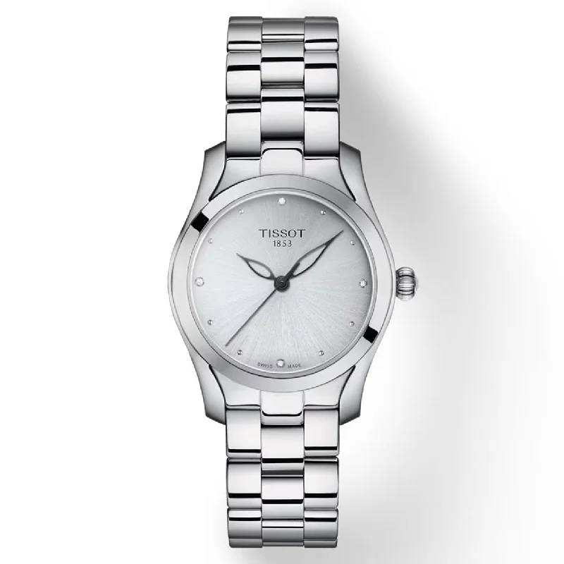 watches for women with minimalist designs and clean dials-Tissot T-Lady Silver Dial Women 30mm