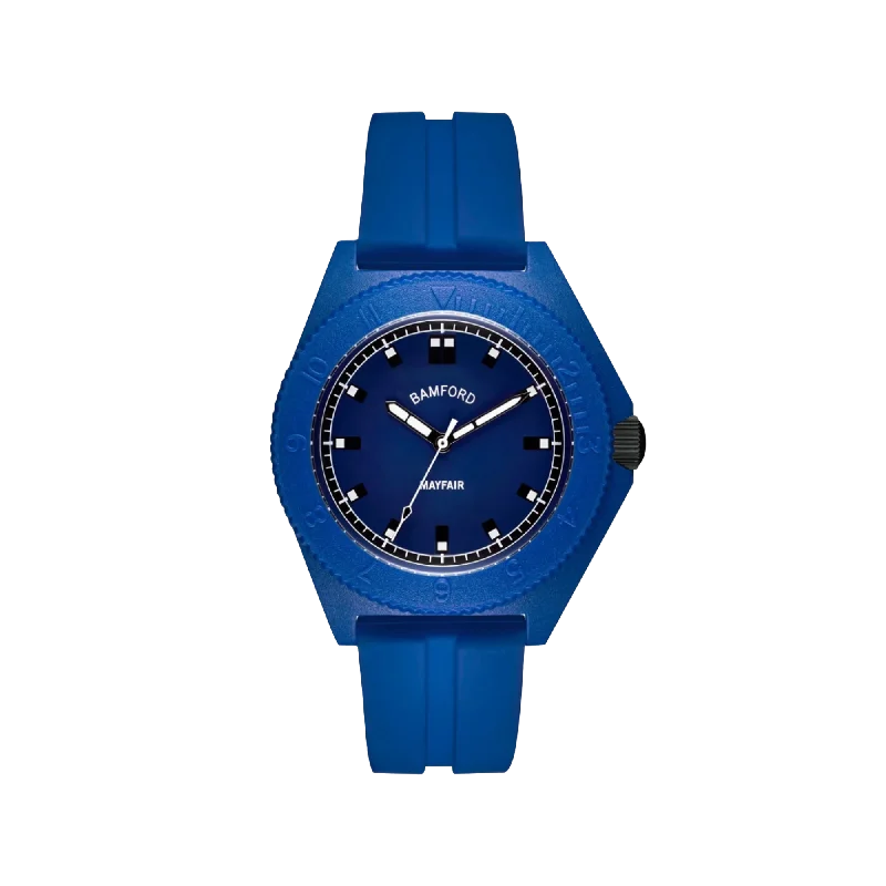 watches with date and moonphase complication for sophisticated style-Bamford Mayfair Sport - Navy With Black Accents