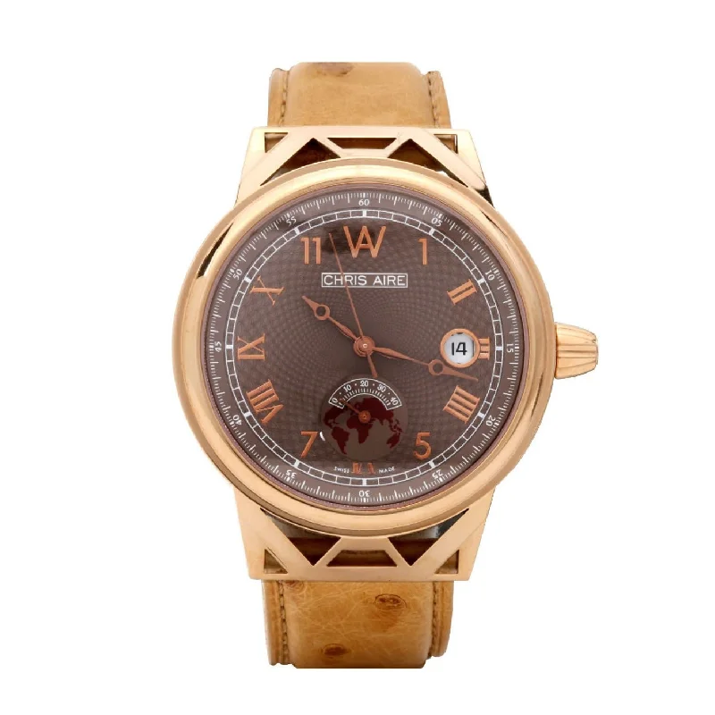 watches for women with minimalist designs and clean dials-Men’s Gold Watch - Aire Capitol Hill Watch Swiss Made 18 Karat Solid Gold Power Reserve Luxury Rare Watch - RED GOLD®