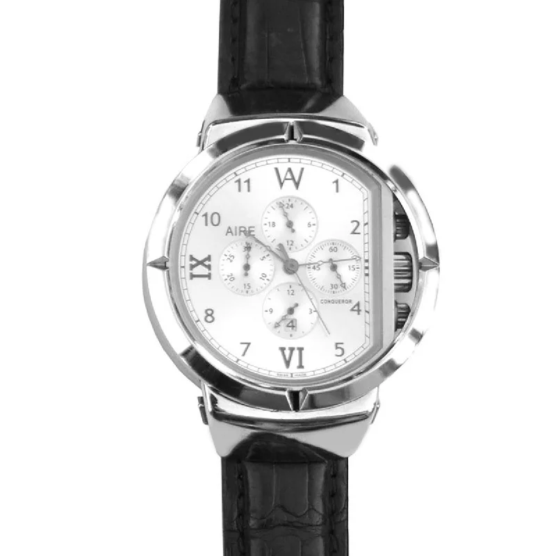 watches for women with adjustable straps for comfort-Men’s Stainless Steel Watch - Aire Conqueror Swiss Made Chronomatic Revolutionary Luxury Limited Edition Watch