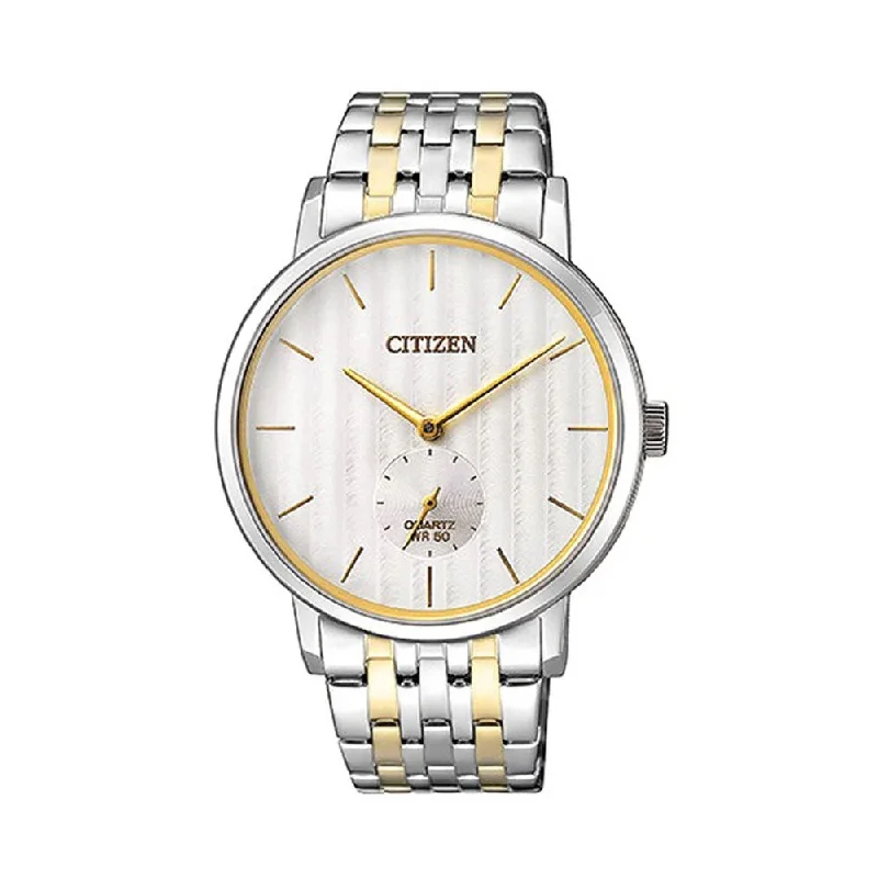 watches with digital displays for easy access to information-Citizen Analog Off-White Dial Men's Watch-BE9174-55A