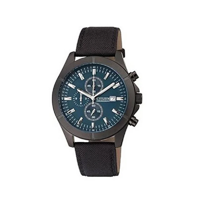 durable outdoor watches with altimeter and barometer-Citizen Chronograph Blue Dial Men's Watch - AN3525-01L