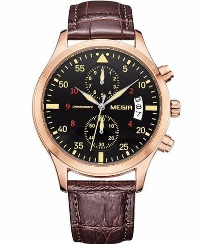 durable outdoor watches with altimeter and barometer-FLYOVER BROWN