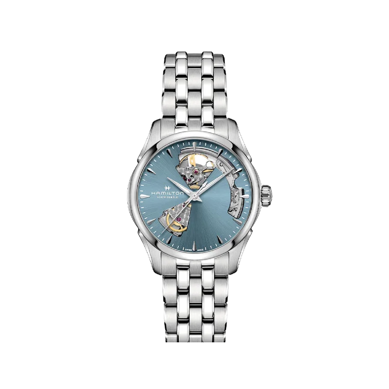 watches for women with elegant designs for formal occasions-Hamilton Jazzmaster Open Heart Lady