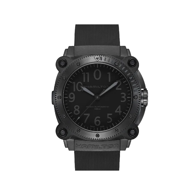 watches for women with date and day function for convenience-Hamilton Khaki Navy BeLOWZERO Auto Titanium