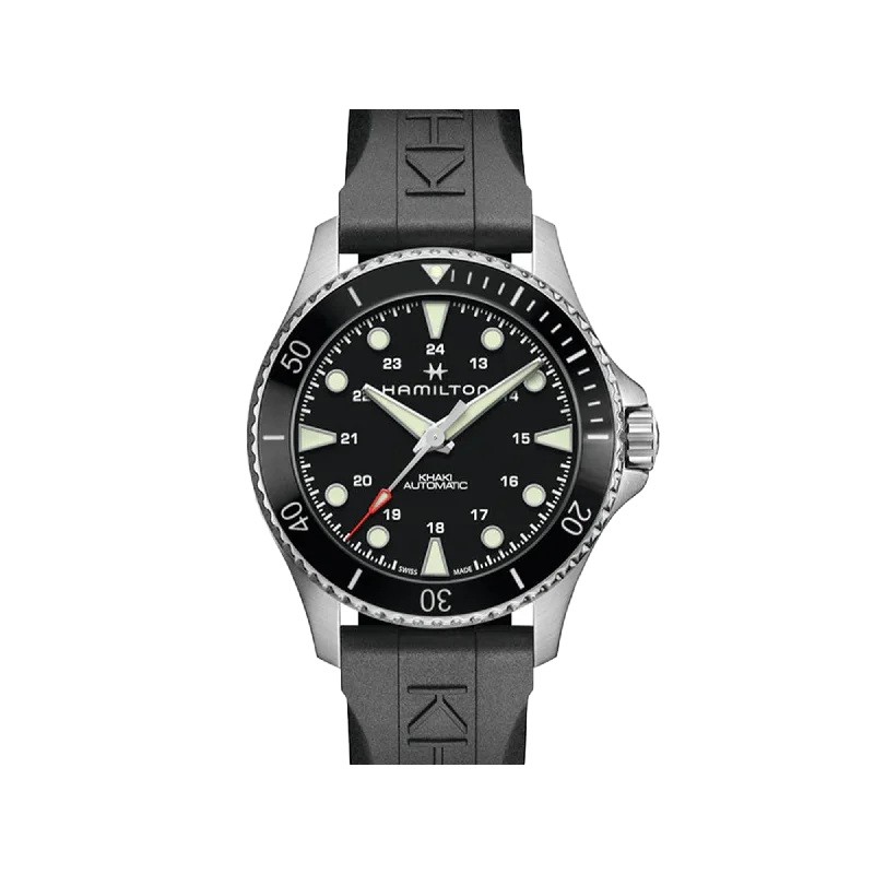 solar-powered watches with scratch-resistant sapphire glass-Hamilton Khaki Navy Scuba Auto