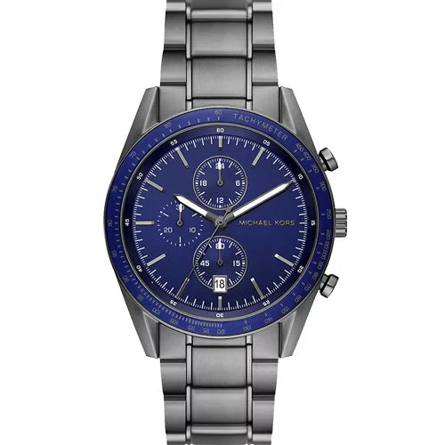 durable fitness watches for men with heart rate and GPS-Michael Kors Accelerator Blue Dial 42mm