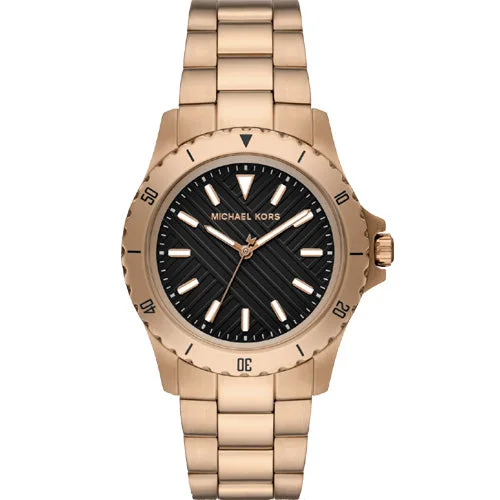 solar-powered watches with retro design for fashion-conscious individuals-Michael Kors Everest Black Dial 40mm