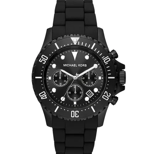 luxury watches with rare gemstone accents for sophistication-Michael Kors Everest Black Dial 45mm