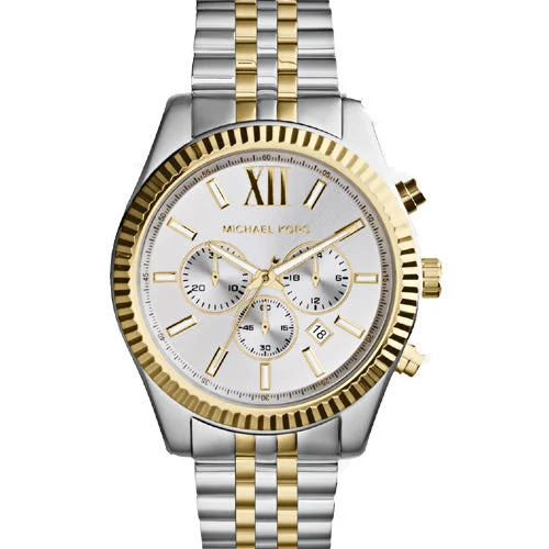 best hybrid watches for fitness enthusiasts and tech lovers-Michael Kors Lexington Silver Dial 44mm