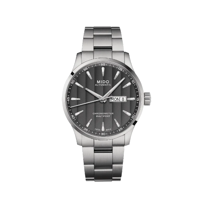 hybrid watches for fitness and casual use with interchangeable bands-Mido Multifort Chronometer - Stainless Steel - Stainless Steel Strap