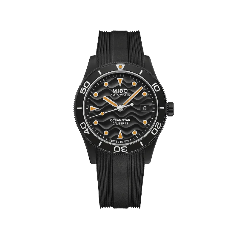 luxury watches for men with minimalist dial and clean lines-Mido Ocean Star 39mm Black PVD