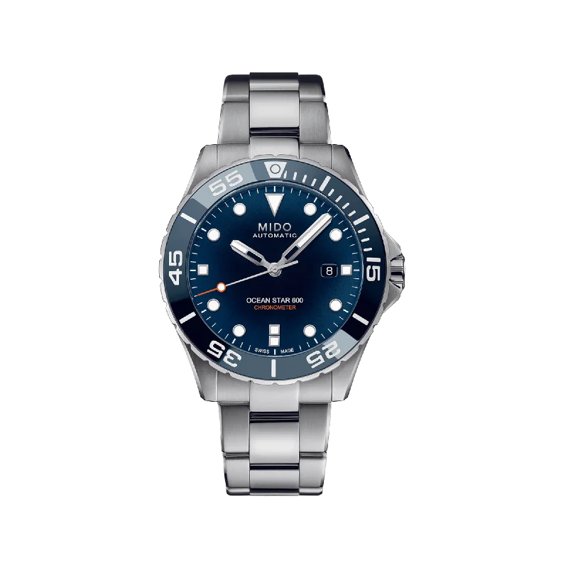 watches with stainless steel and ceramic bands for modern look-Mido Ocean Star 600 Chronometer