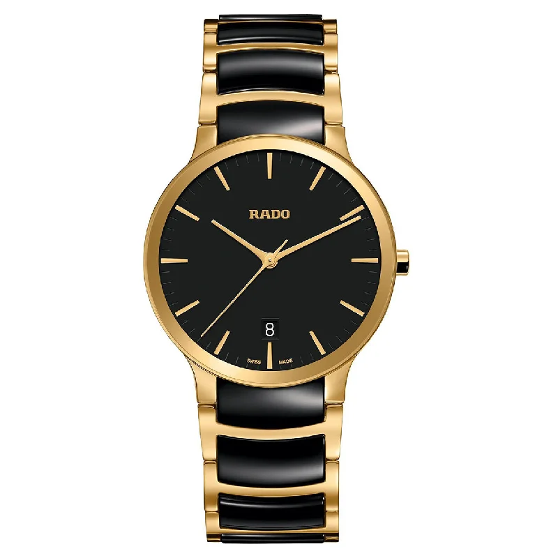 classic watches with Swiss automatic movement for precision-Rado Centrix Black Dial Unisex 38mm