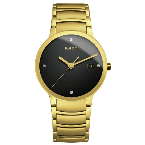 hybrid smartwatches with advanced fitness and productivity functions-Rado Centrix Black Dial Unisex 38mm