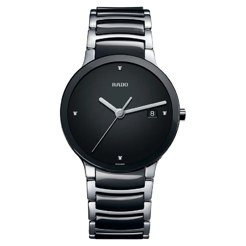 stylish women’s watches with bold color options for every look-Rado Centrix Black Dial Unisex 38mm