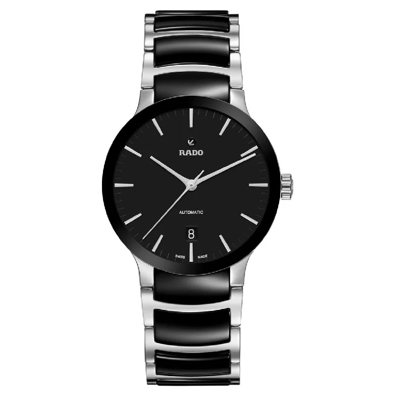 hybrid watches for men with analog design and digital features-Rado Centrix Black Dial Unisex 38mm