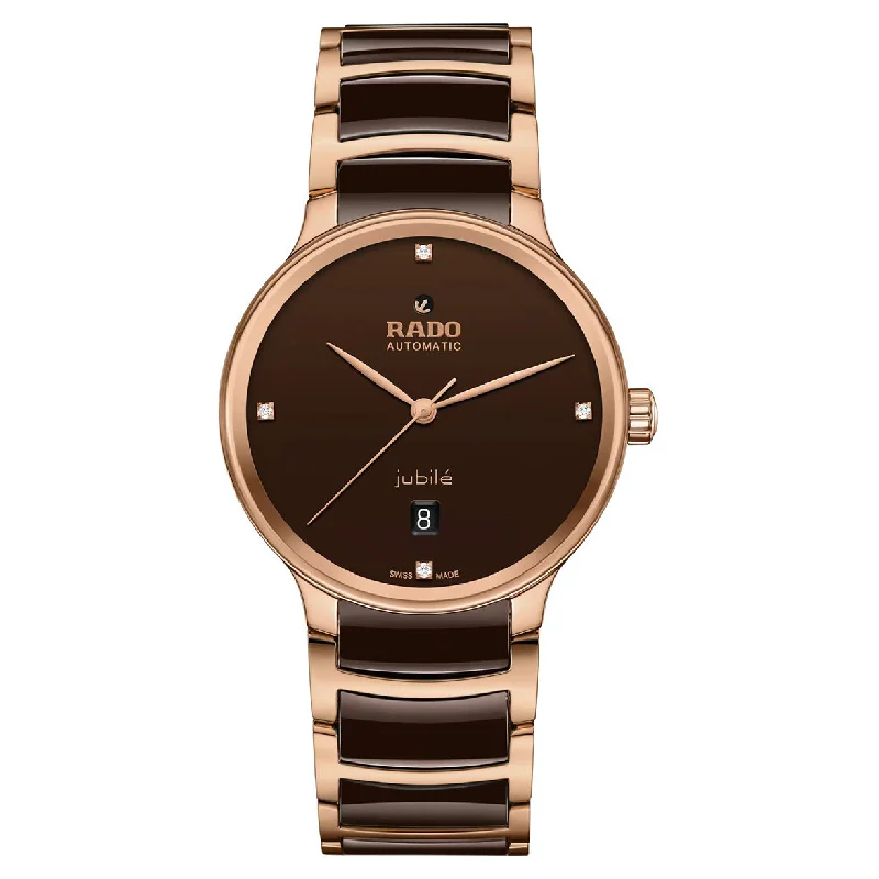 hybrid smartwatches with health tracking and stylish looks-Rado Centrix Brown Dial Unisex 39.5mm