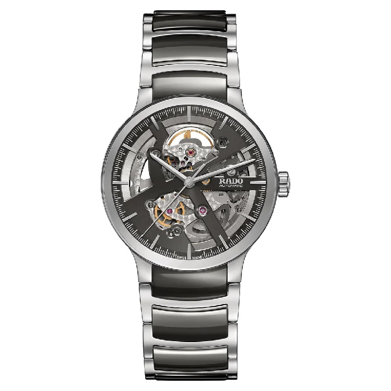 sports watches with GPS and route tracking for cyclists-Rado Centrix Skeleton Dial Unisex 38mm