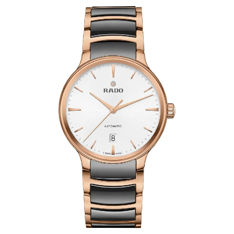 waterproof sports watches with customizable fitness modes-Rado Centrix White Dial Unisex 39.5mm