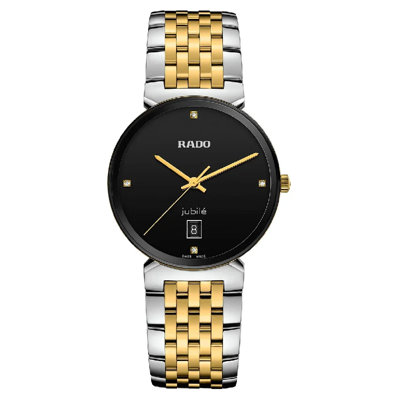 watches with large faces for easy-to-read dials-Rado Florence Black Dial Unisex 38mm