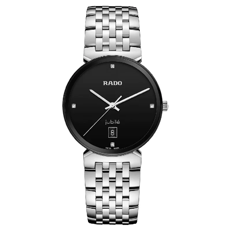 sports watches with GPS and route tracking for cyclists-Rado Florence Black Dial Unisex 38mm