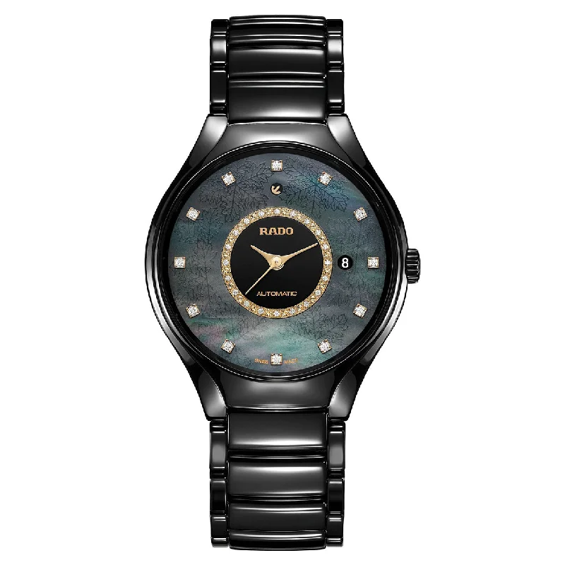 men’s watches with leather straps and classic designs-Rado True Mother Of Pearl Dial Unisex 40mm