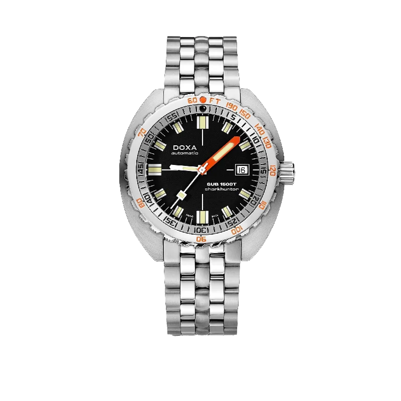 watches with adjustable metal bands for a comfortable fit-DOXA SUB 1500T Sharkhunter, stainless steel bracelet