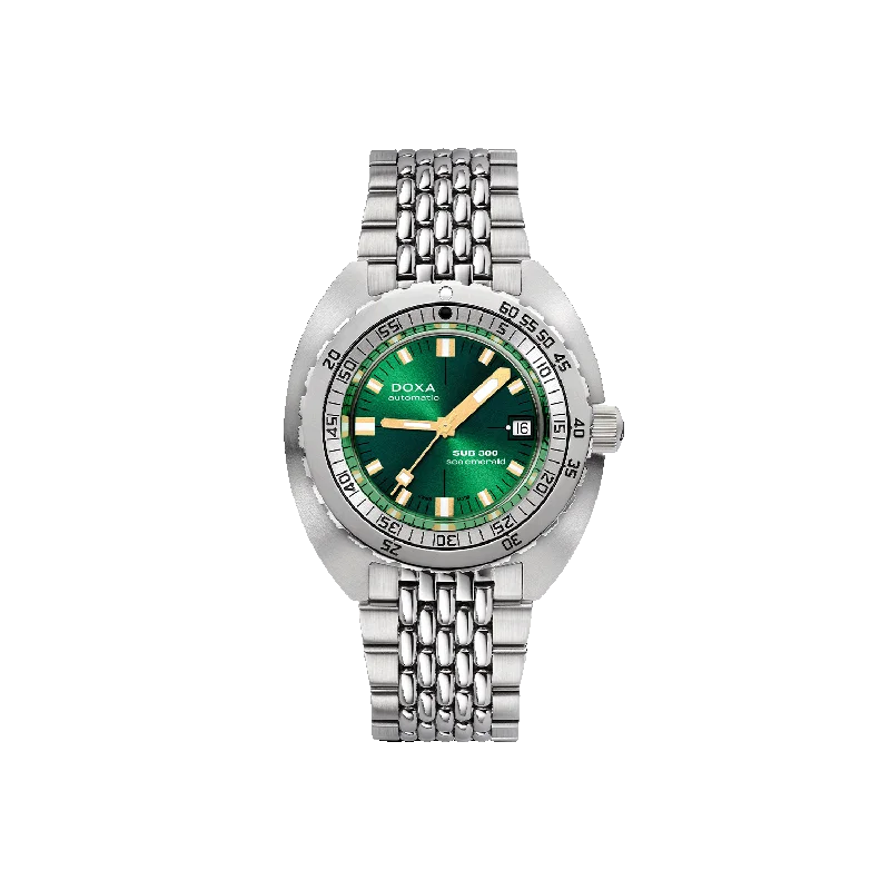 luxury watches with moon phase display for sophisticated style-DOXA SUB 300 Sea Emerald