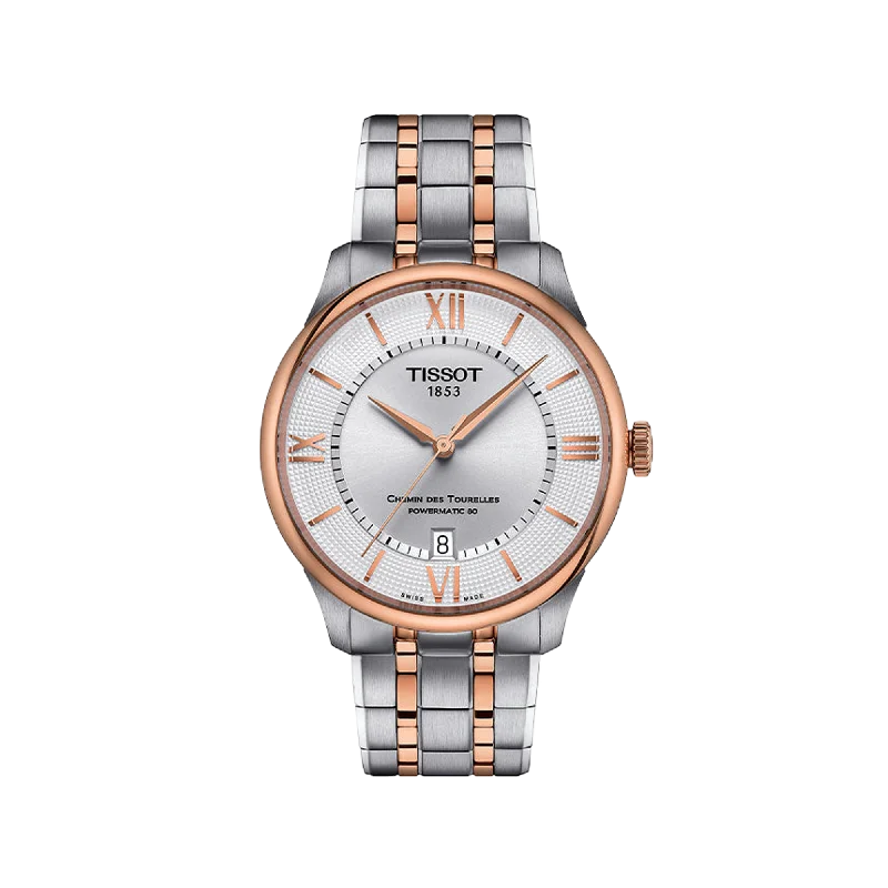 watches with smart features for productivity and lifestyle management-Tissot Chemin des Tourelles Powermatic 80 39mm - Rose Gold