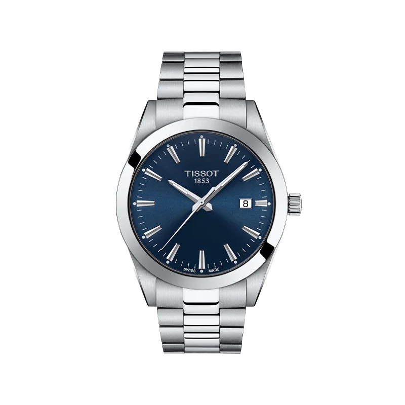 fitness watches for men with sleep quality analysis and heart rate-Tissot Gentleman - Blue